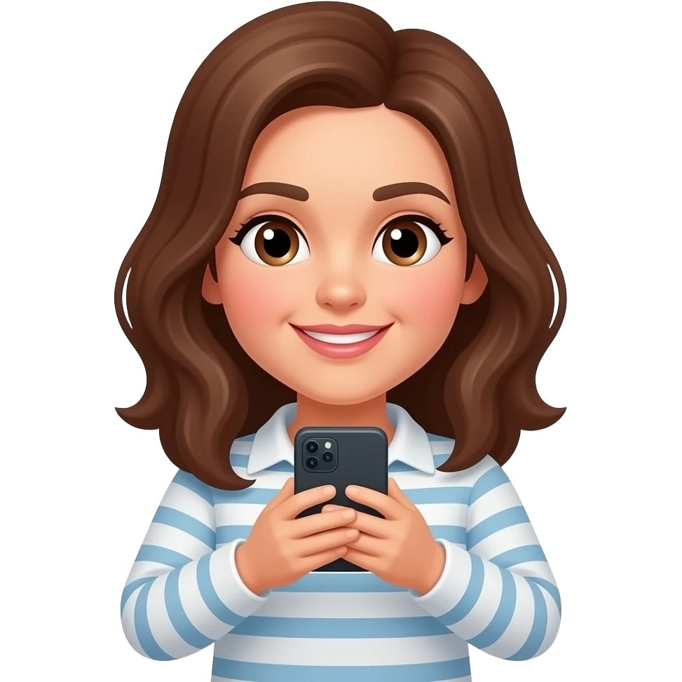 women sees phone emoji