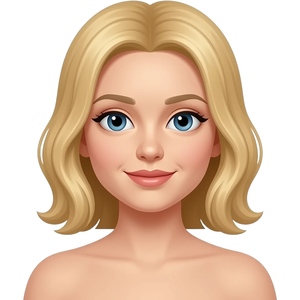 Nude blond emoji
