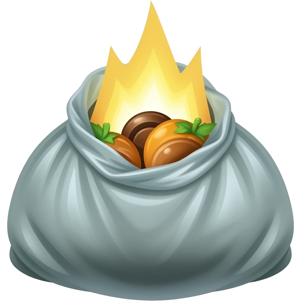 sac poubelle éventré ouvert emoji