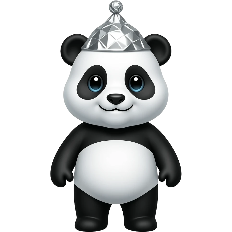 panda wearing tin foil hat emoji