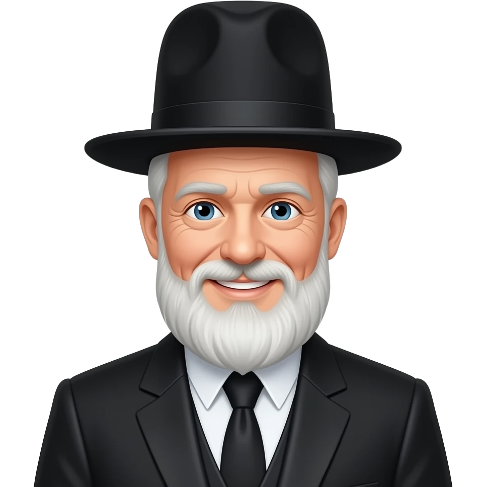 judío ortodoxo viejo con sombrero y con patillas largas emoji