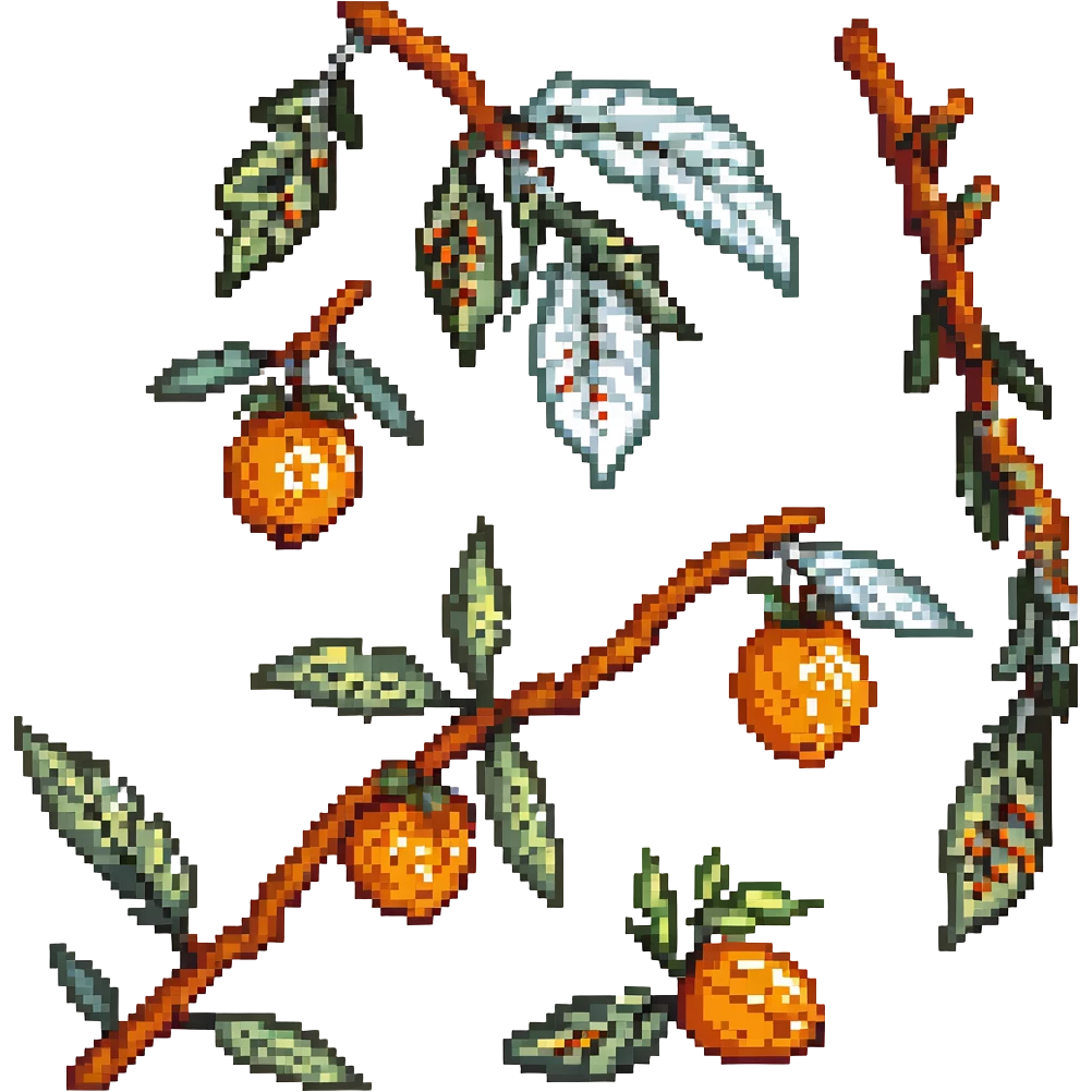 single sea buckthorn fruit emoji