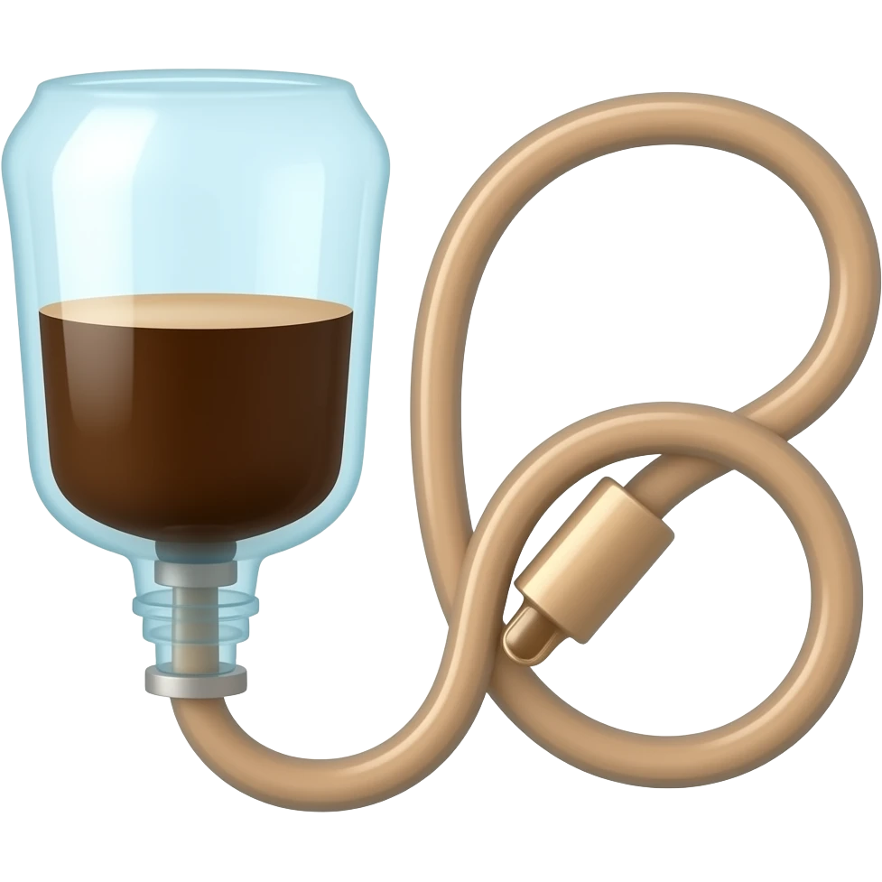 Create a coffee drip. Like the drip in a hospital but filled with coffee. emoji