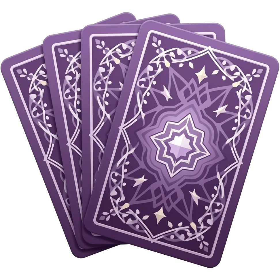 magic Tarot card backs purple design emoji