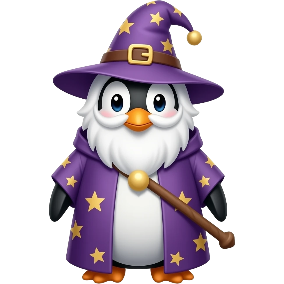 Penguin Wizard emoji