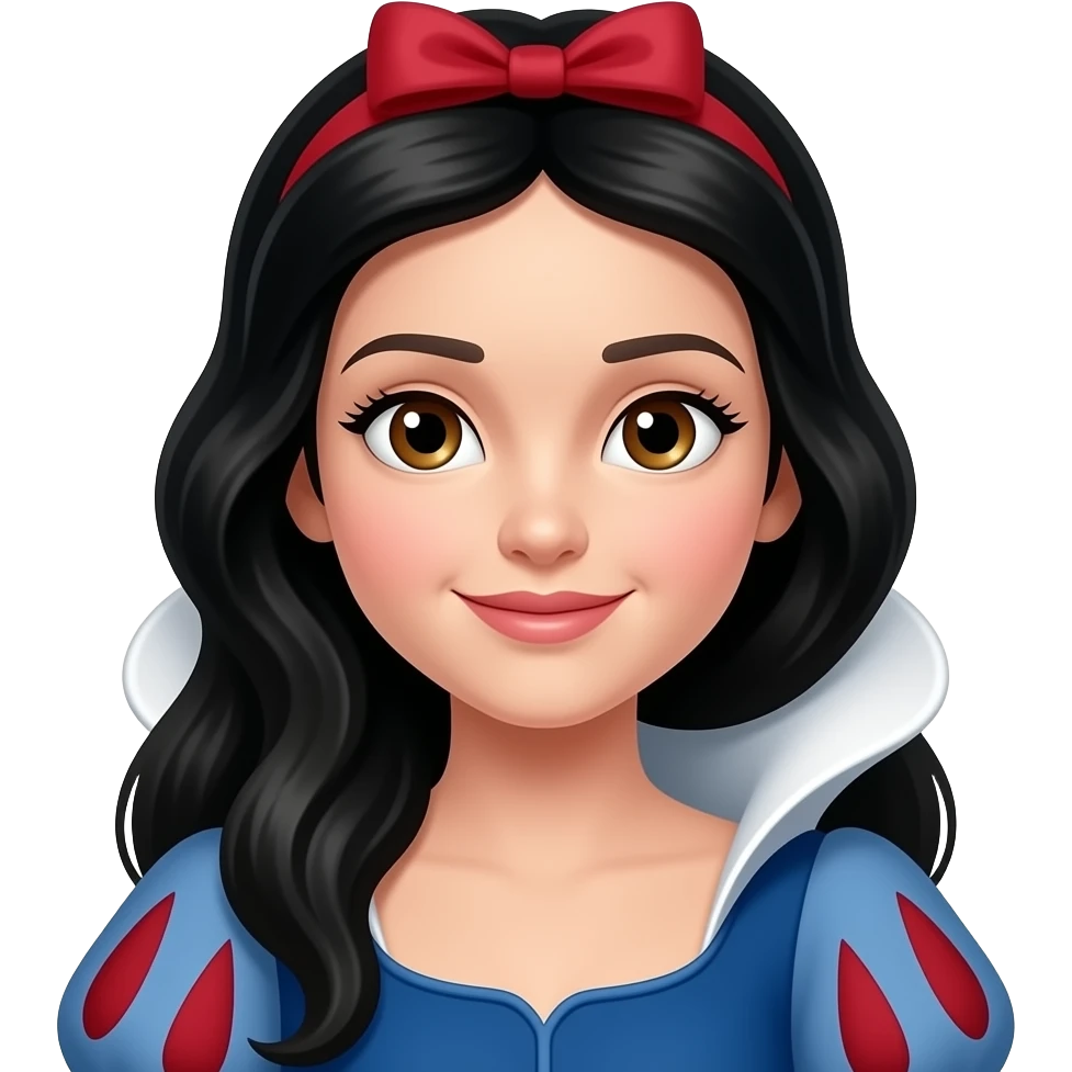 Snow White with long hair emoji