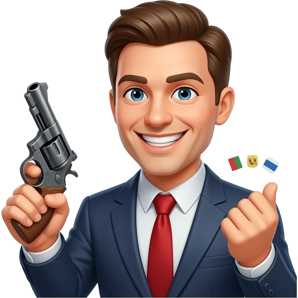 This emoji: 😀 playing Russian roulette emoji
