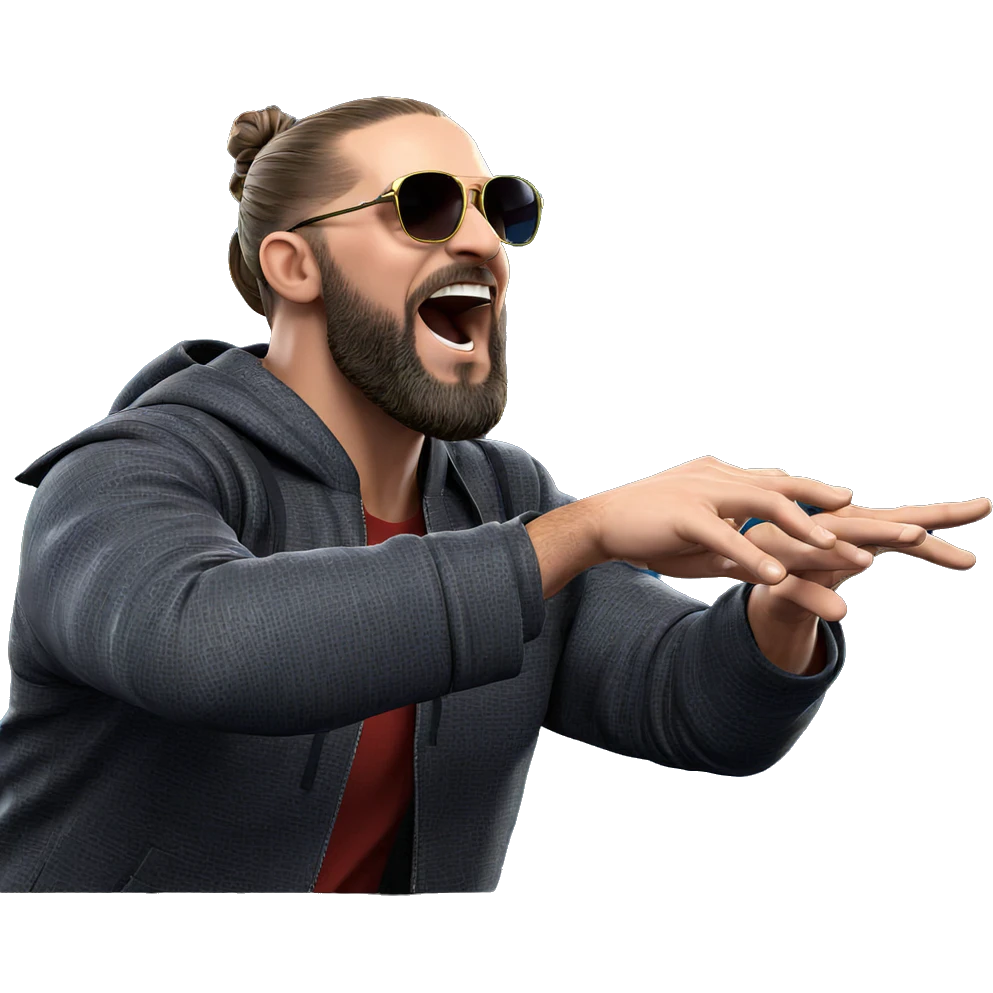 male with beard and sunglasses emoji