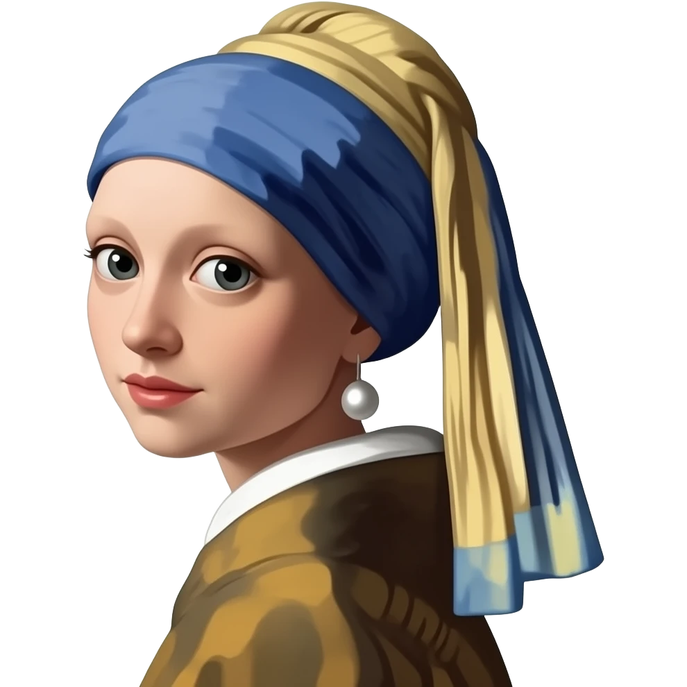 Girl with a Pearl Earring painting emoji