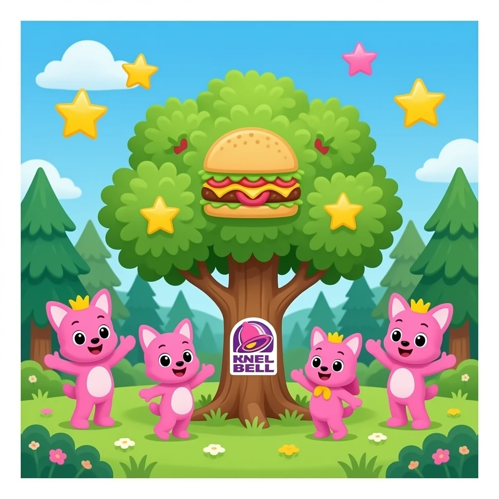 Taco bell pinkfong wonderstars forest emoji