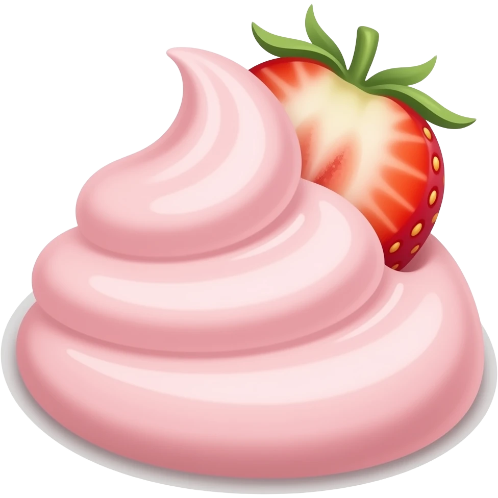 strawberry yogurt emoji