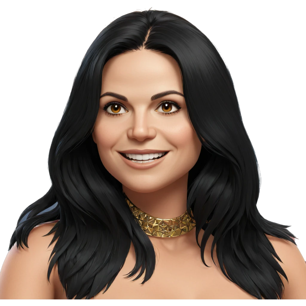 smiling girl with black hair emoji