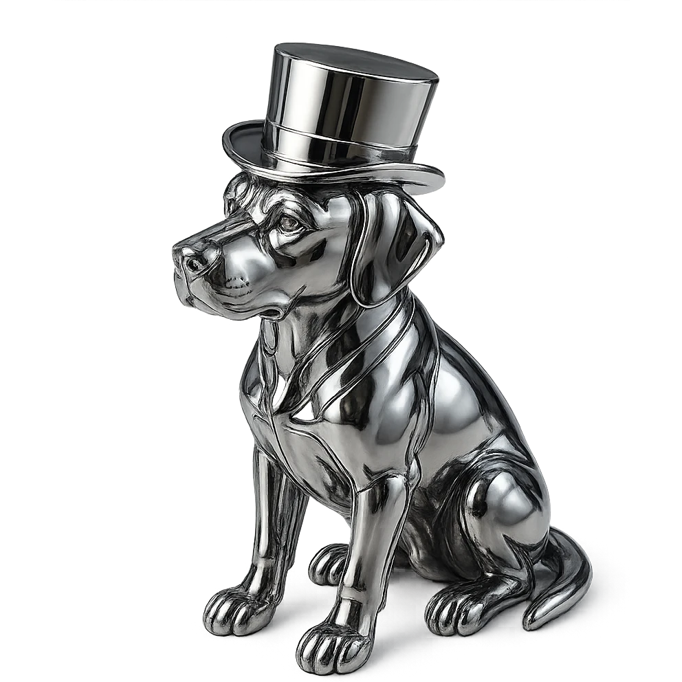 dog with tophat emoji