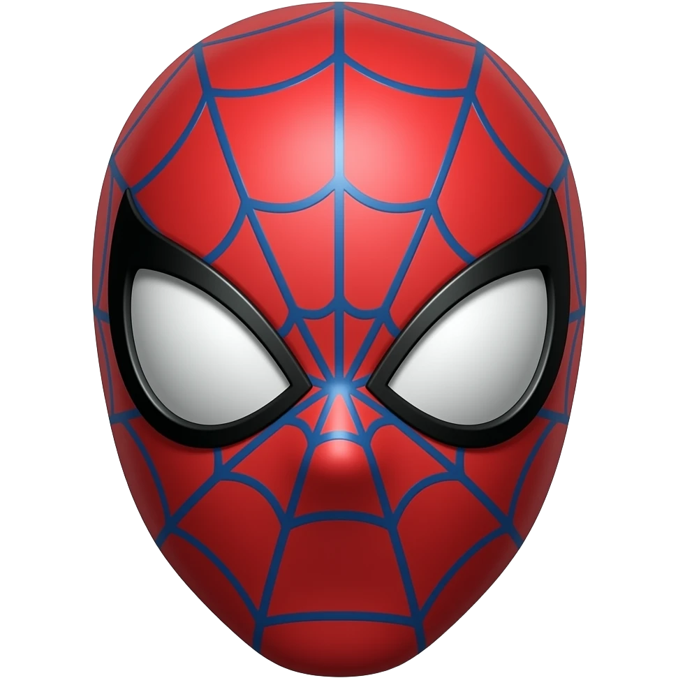 Make a full face spiderman mask that's covers full face emoji