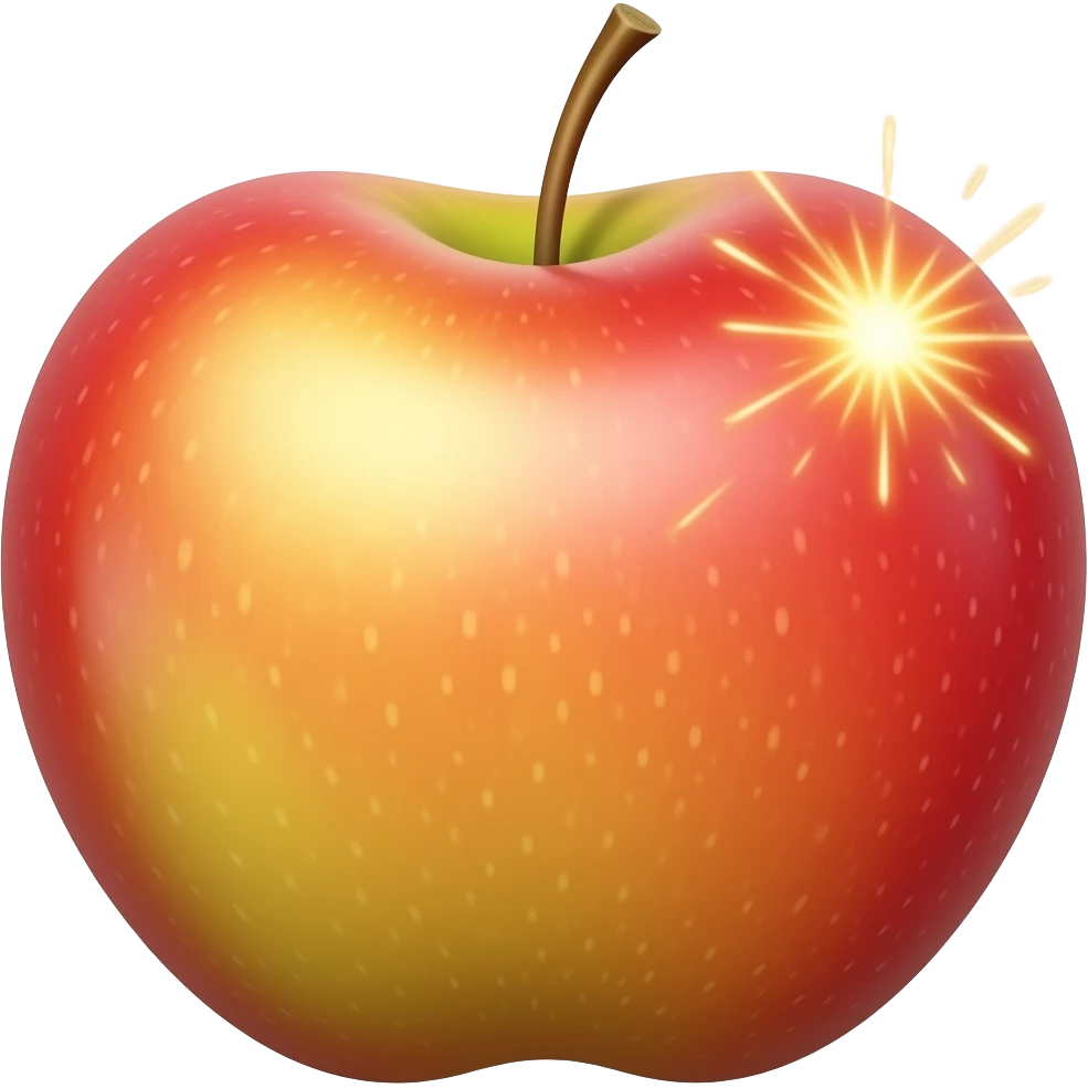 crea un emotiocno de represente chispas apple emoji