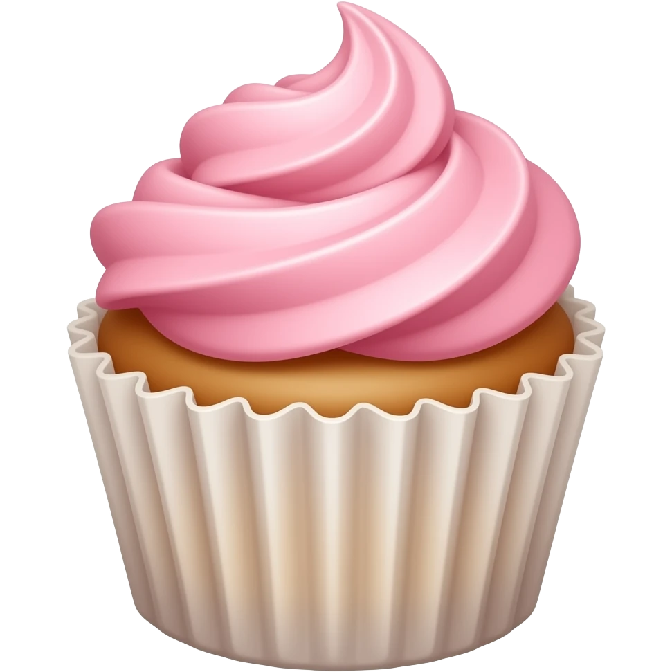 Cupcake with pink icing emoji