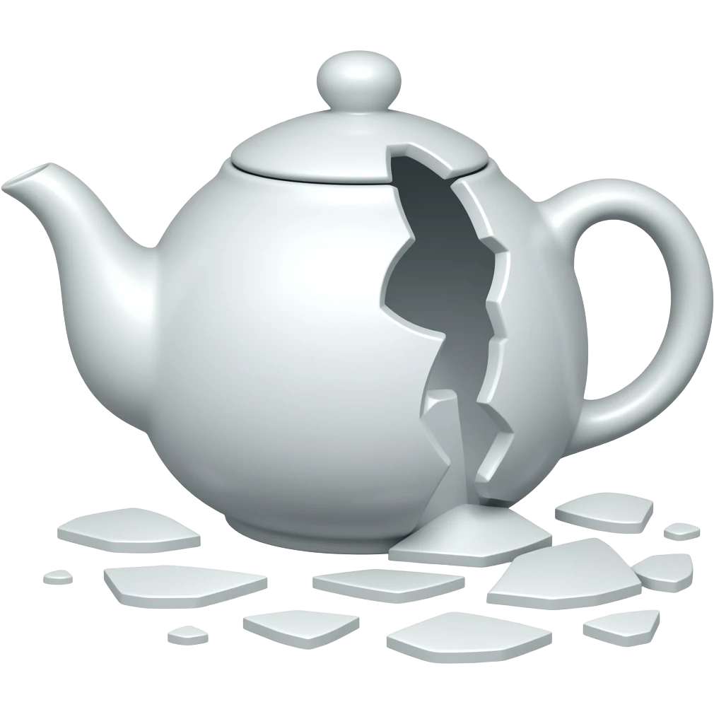 Broken white teapot emoji