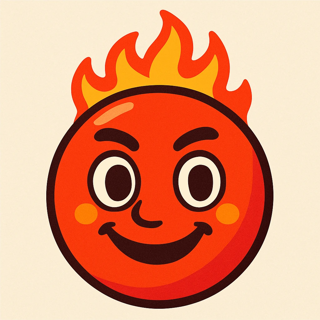 hot red face icon emoji