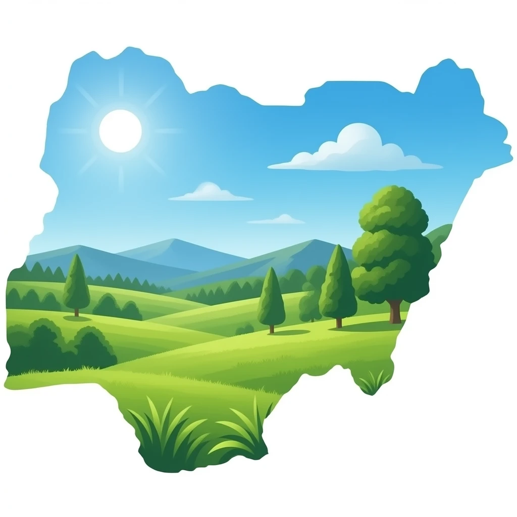 Nigeria land mass silhouette emoji