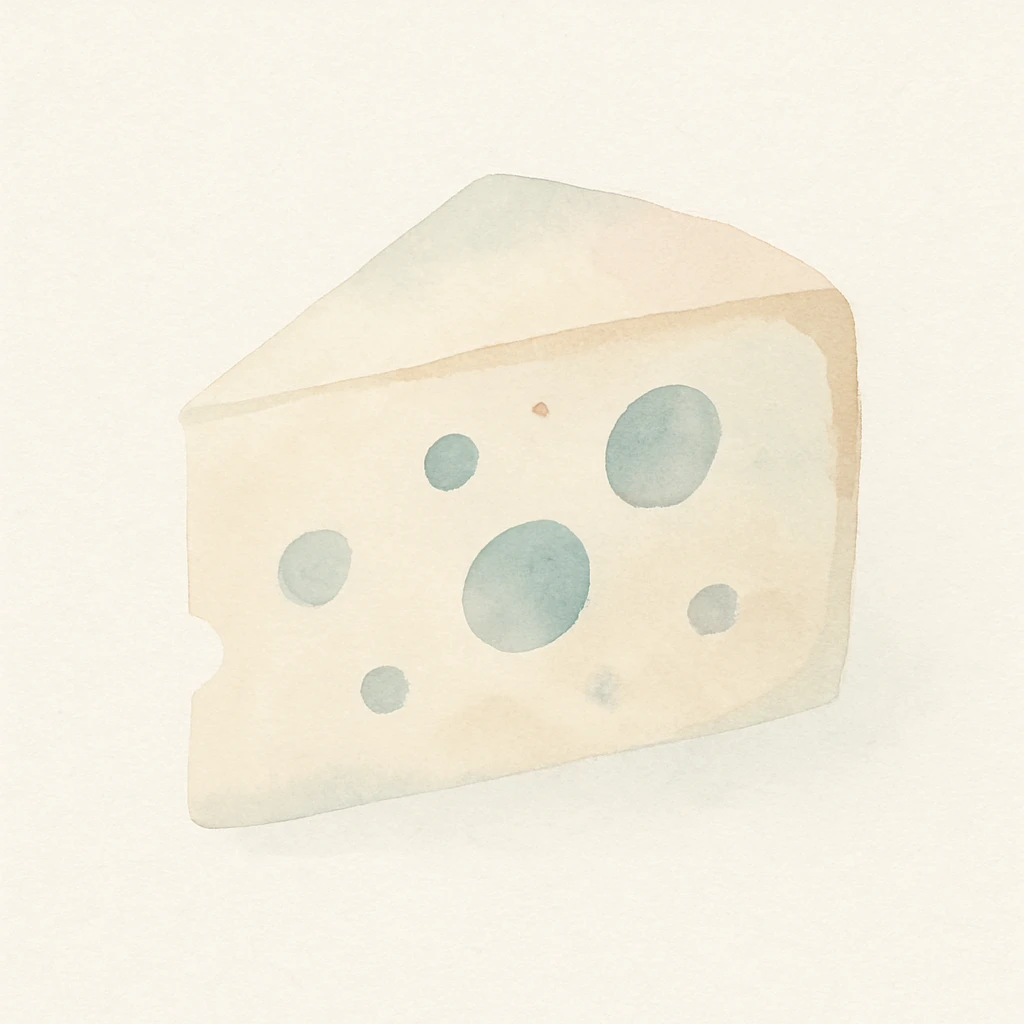 cheese block in watercolor art style emoji
