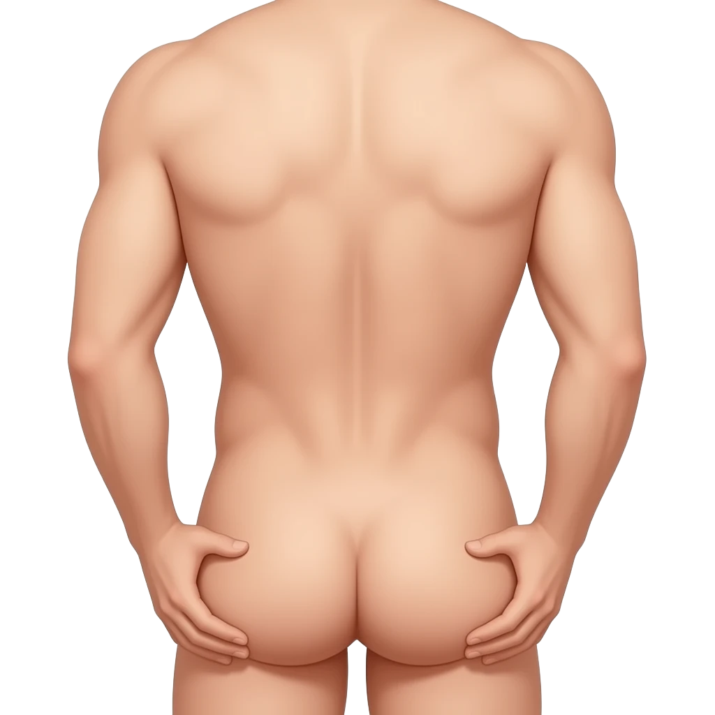 Man naked blonde shake butt. emoji