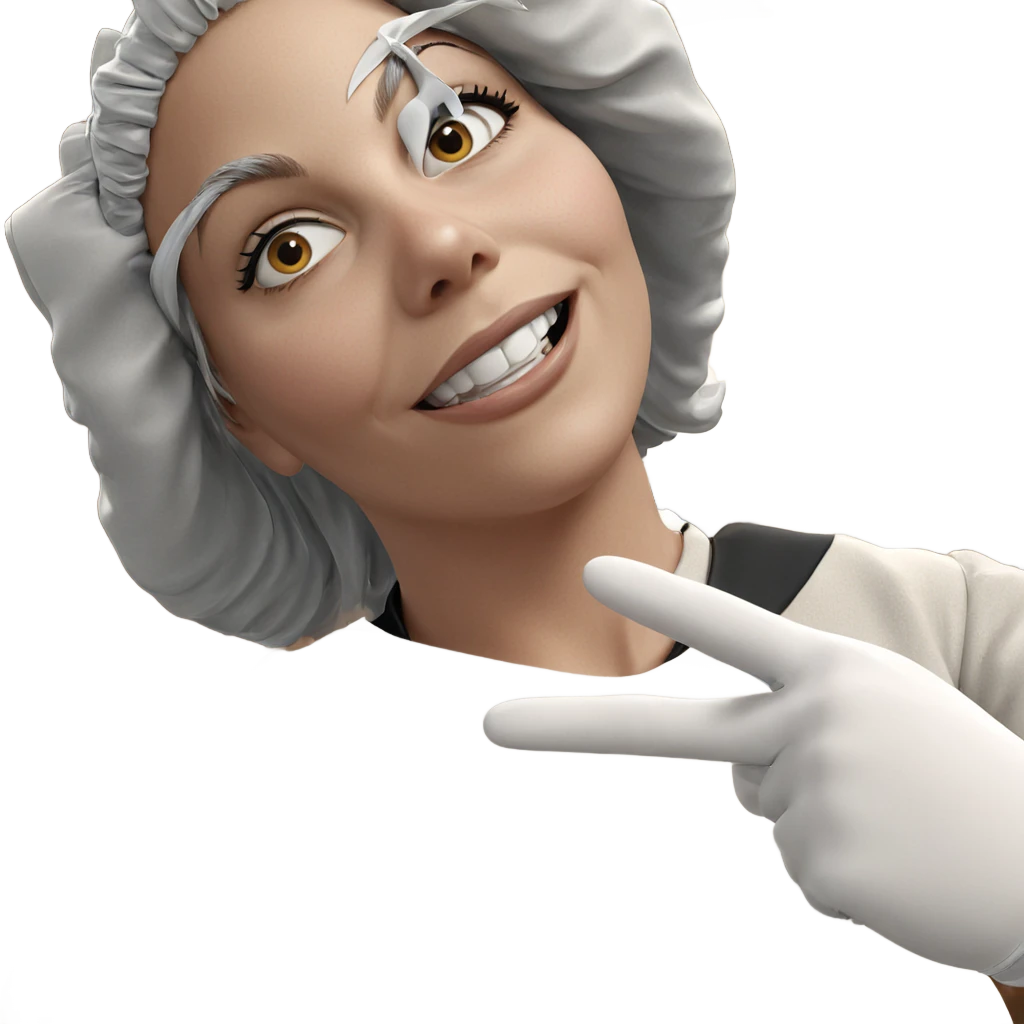 realistic maid with white gloves emoji