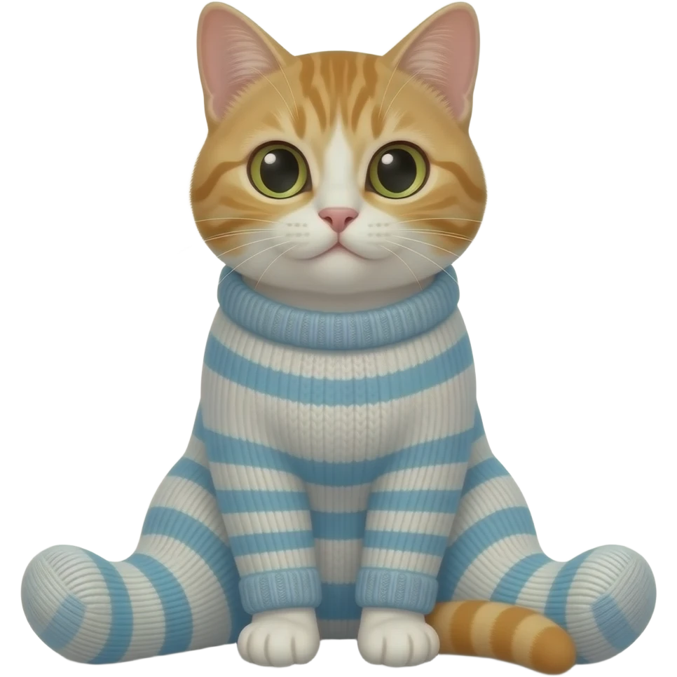 A cat in a sock emoji