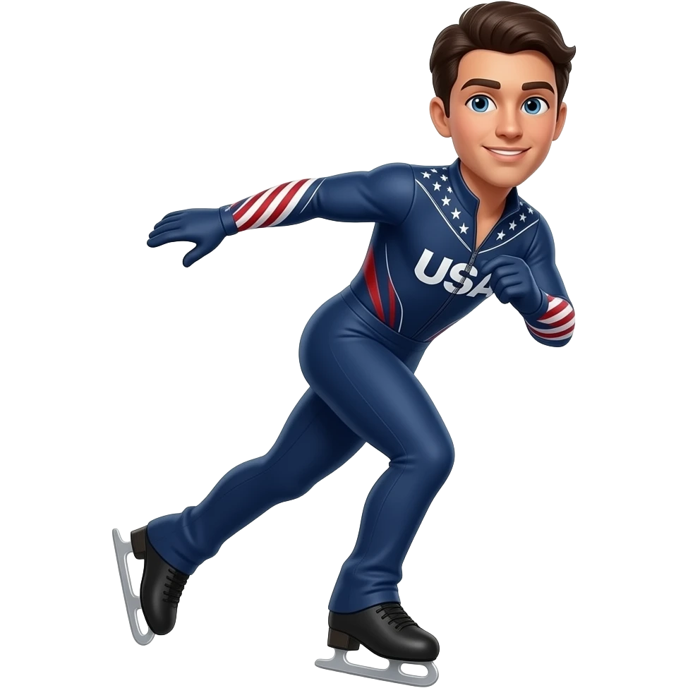 male olympic USA figure skater emoji
