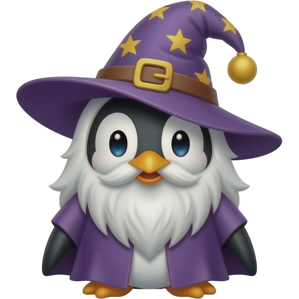 Penguin Wizard emoji
