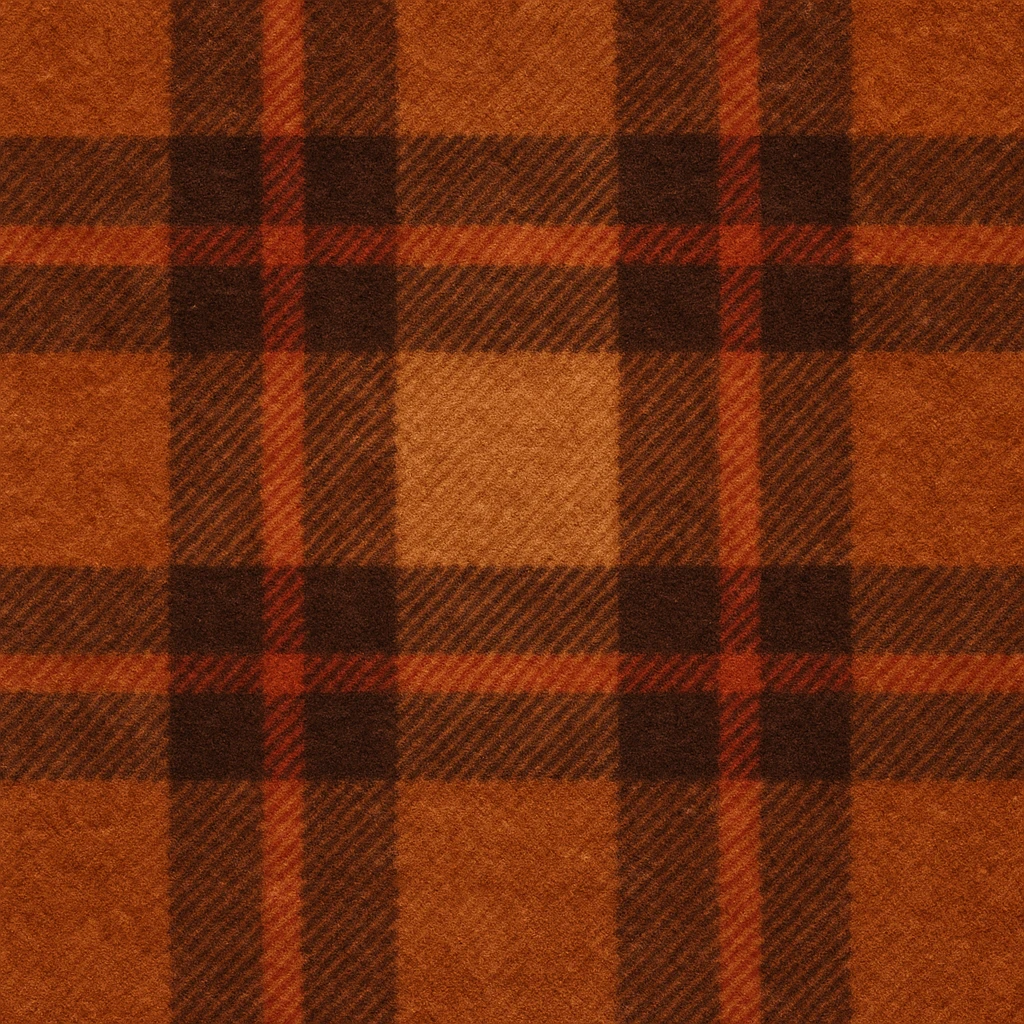 cozy autumn plaid pattern, flannel fabric texture, brown orange red, rustic fall background, soft textile look emoji