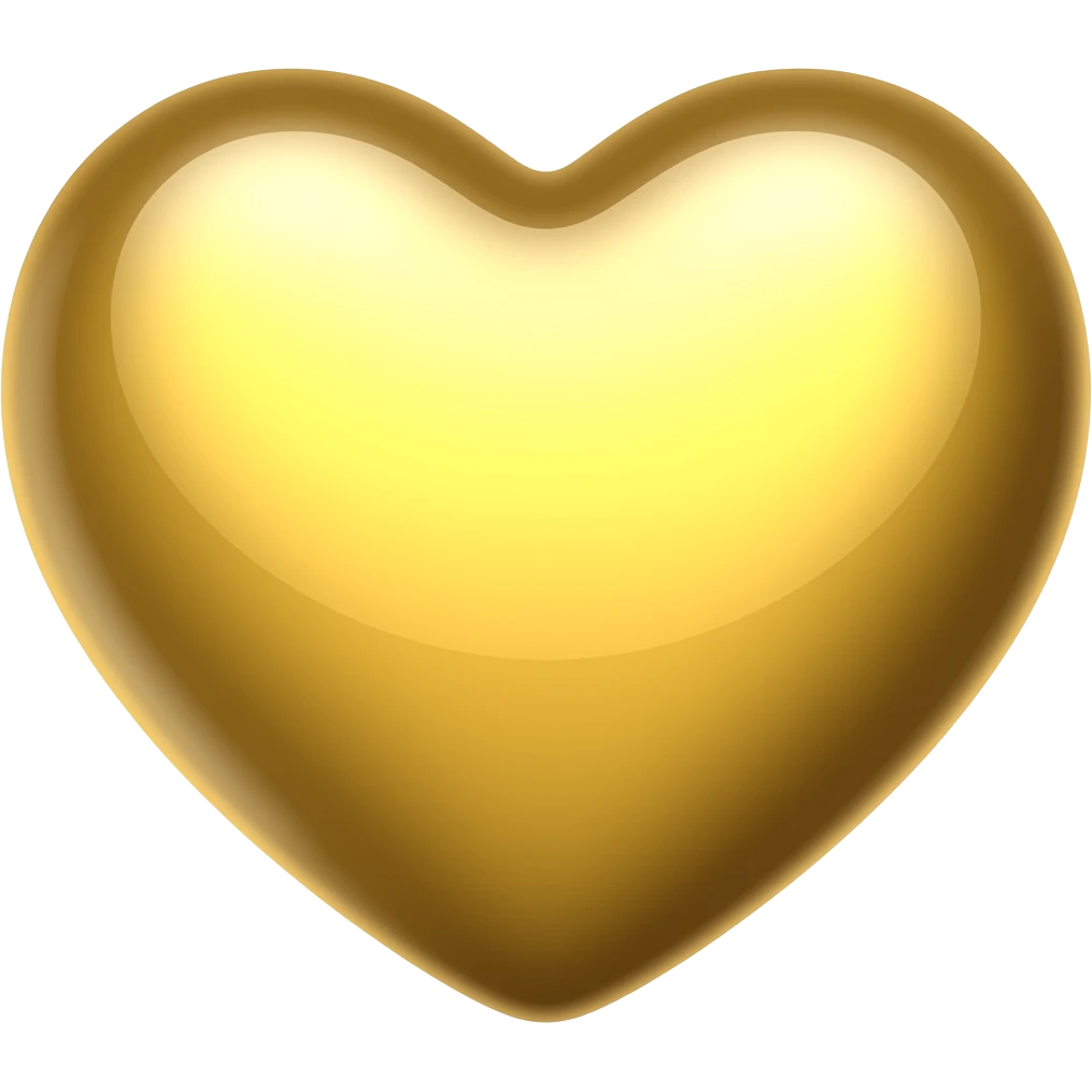 gold heart emoji