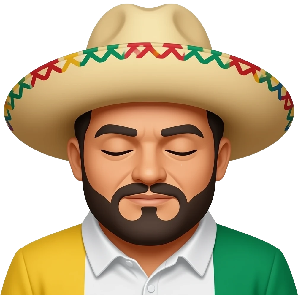 Asleep mexican man emoji face emoji
