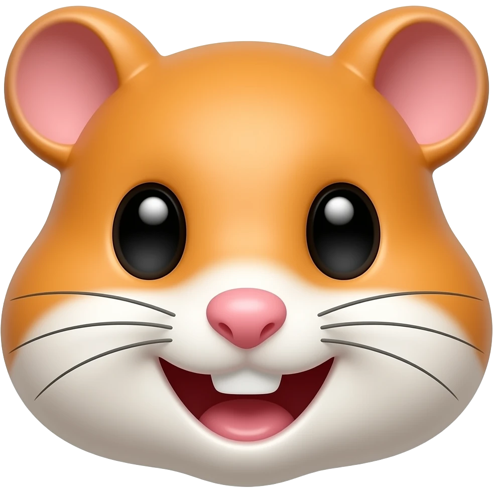Hamster smiling face emoji