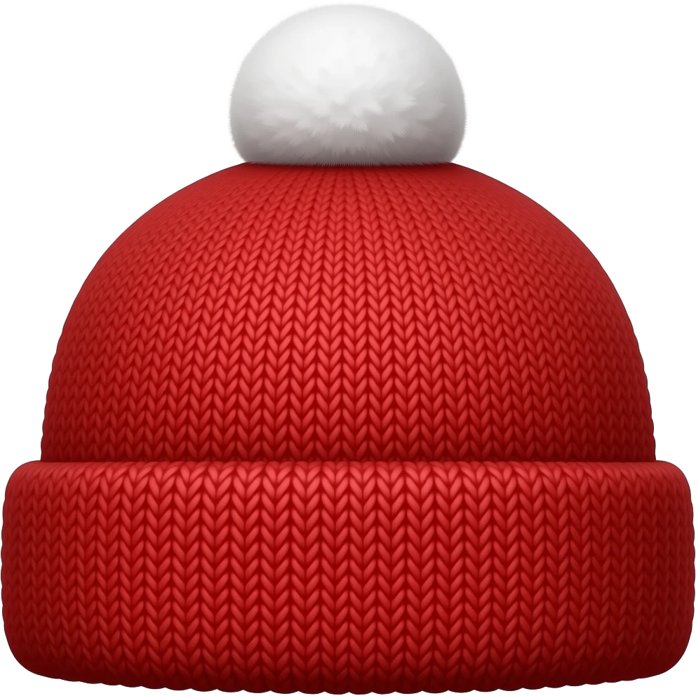 a redd winter hat puree red no other colour andno designs just solid red no this thing on top emoji