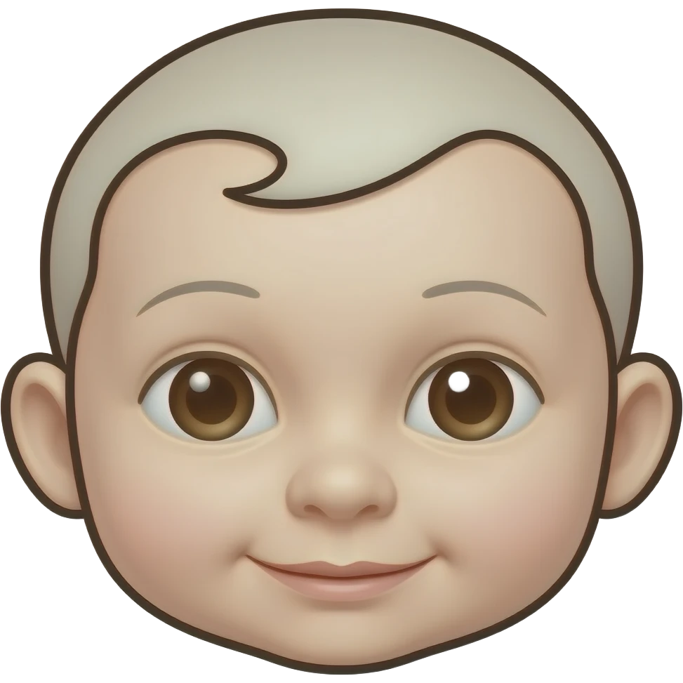 СХЕМАТИЧНО КОНТУР ЛИЦА МАЛЫША emoji
