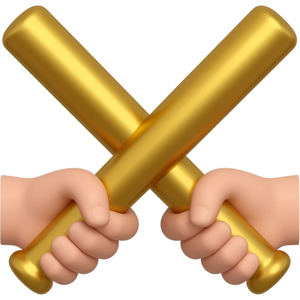 Relay race baton passing the baton emoji