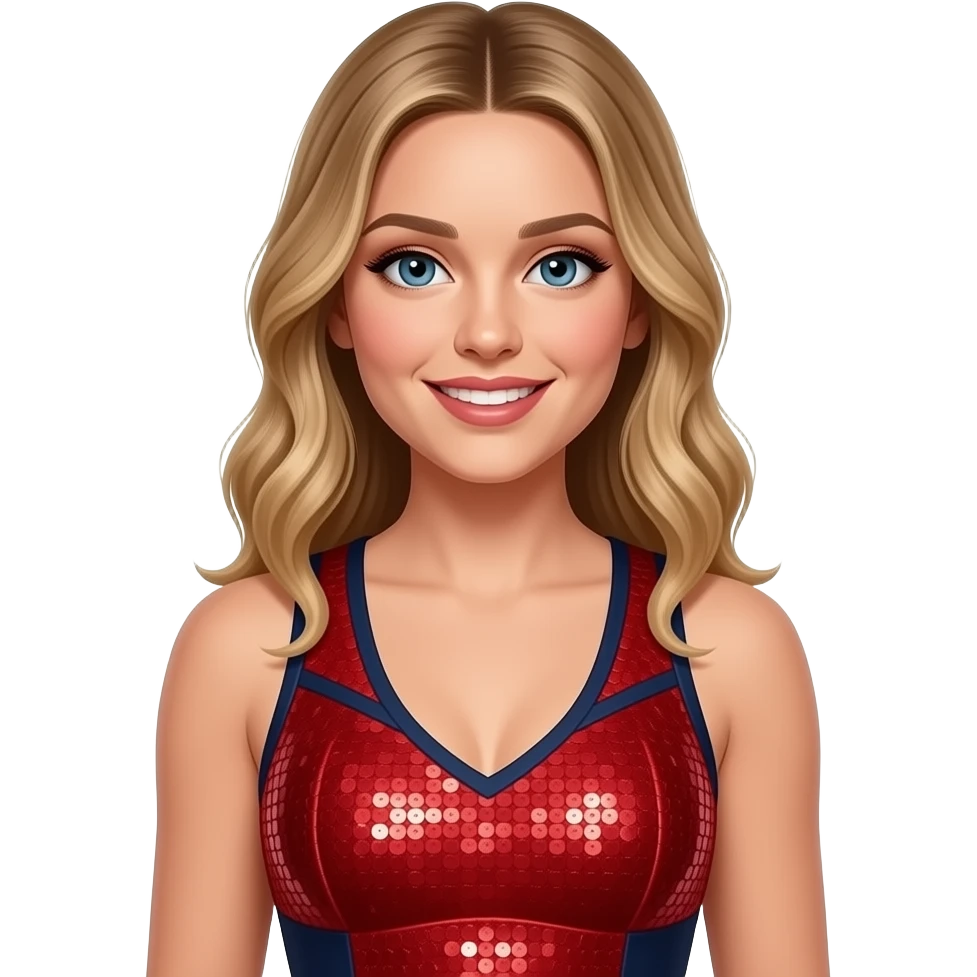 Sabrina carpenter is wearing a red dress features a structured silhouette with dark contrast trim (giving it a slightly sporty, cheer-inspired edge) and shimmering sequins that caught the desert stage lights perfectly. emoji