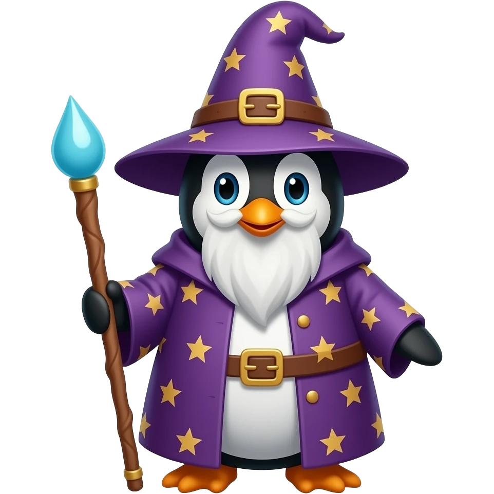 Penguin Wizard emoji