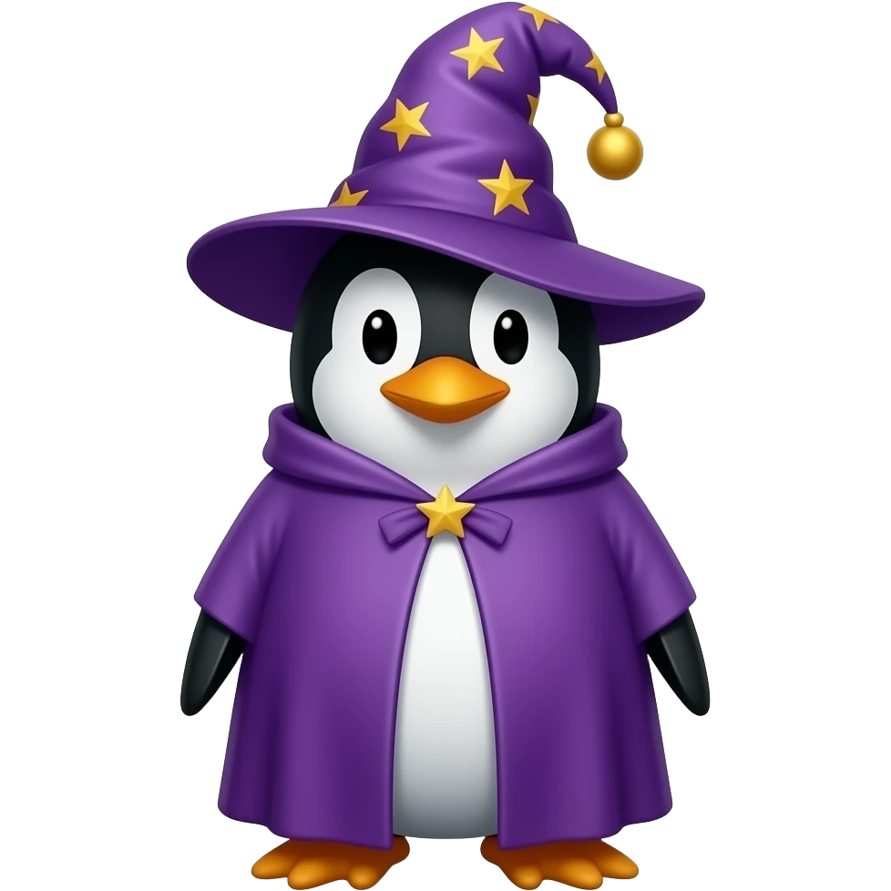 Penguin Wizard emoji