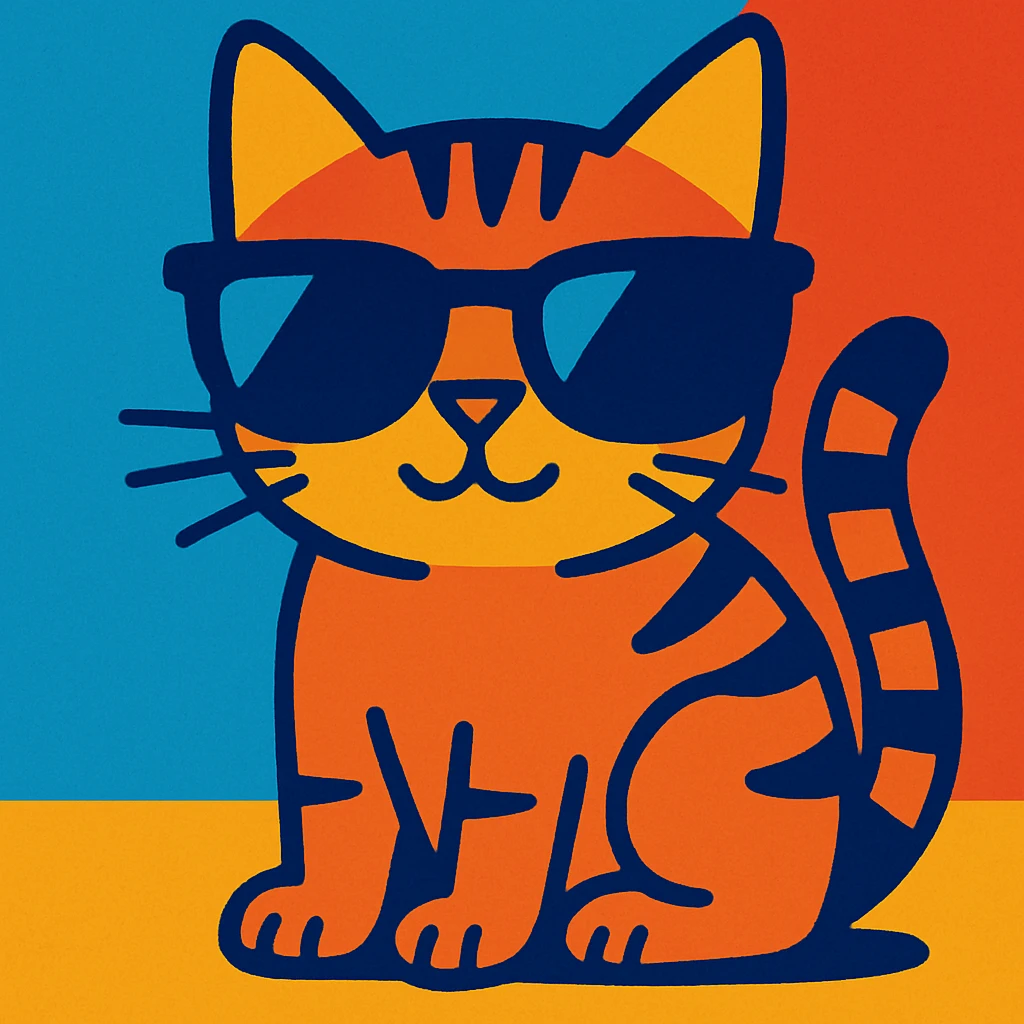 A cat wearing sunglasses emoji