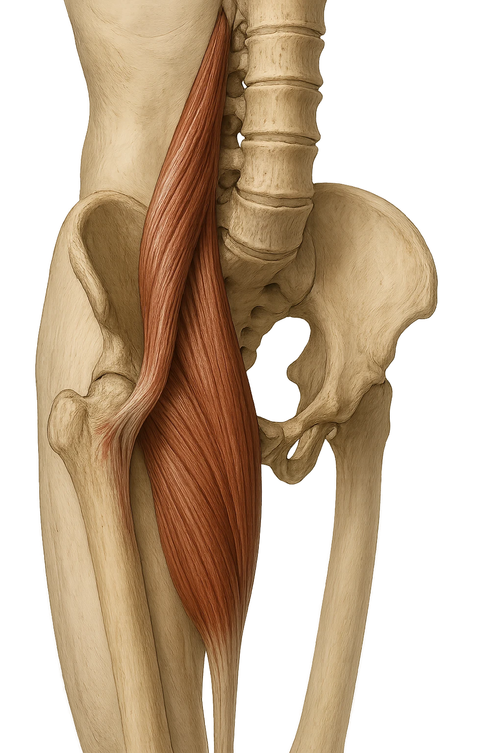 ILEOPSOAS DI UN CORPO UMANO ANATOMICO REALISTICO, iperrealistico 4k emoji