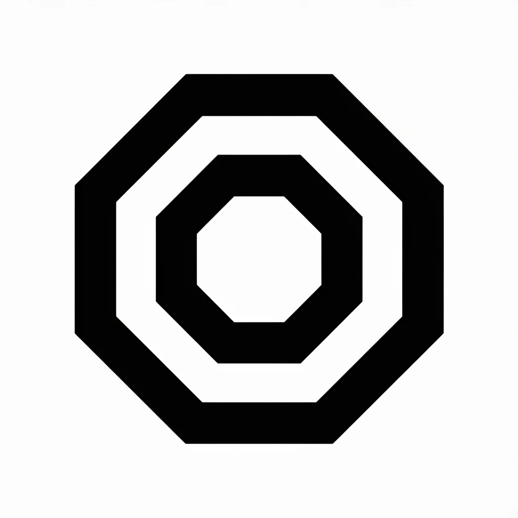 Octagon icon black silhouette emoji
