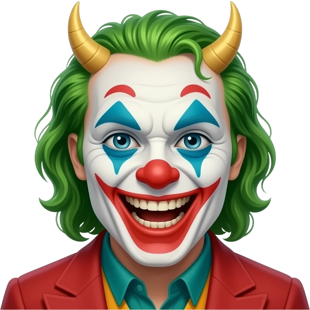 clown démoniaque avec un sourrire effrayant emoji