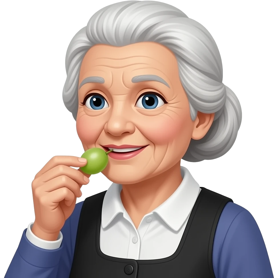 old women eating grapes emoji
