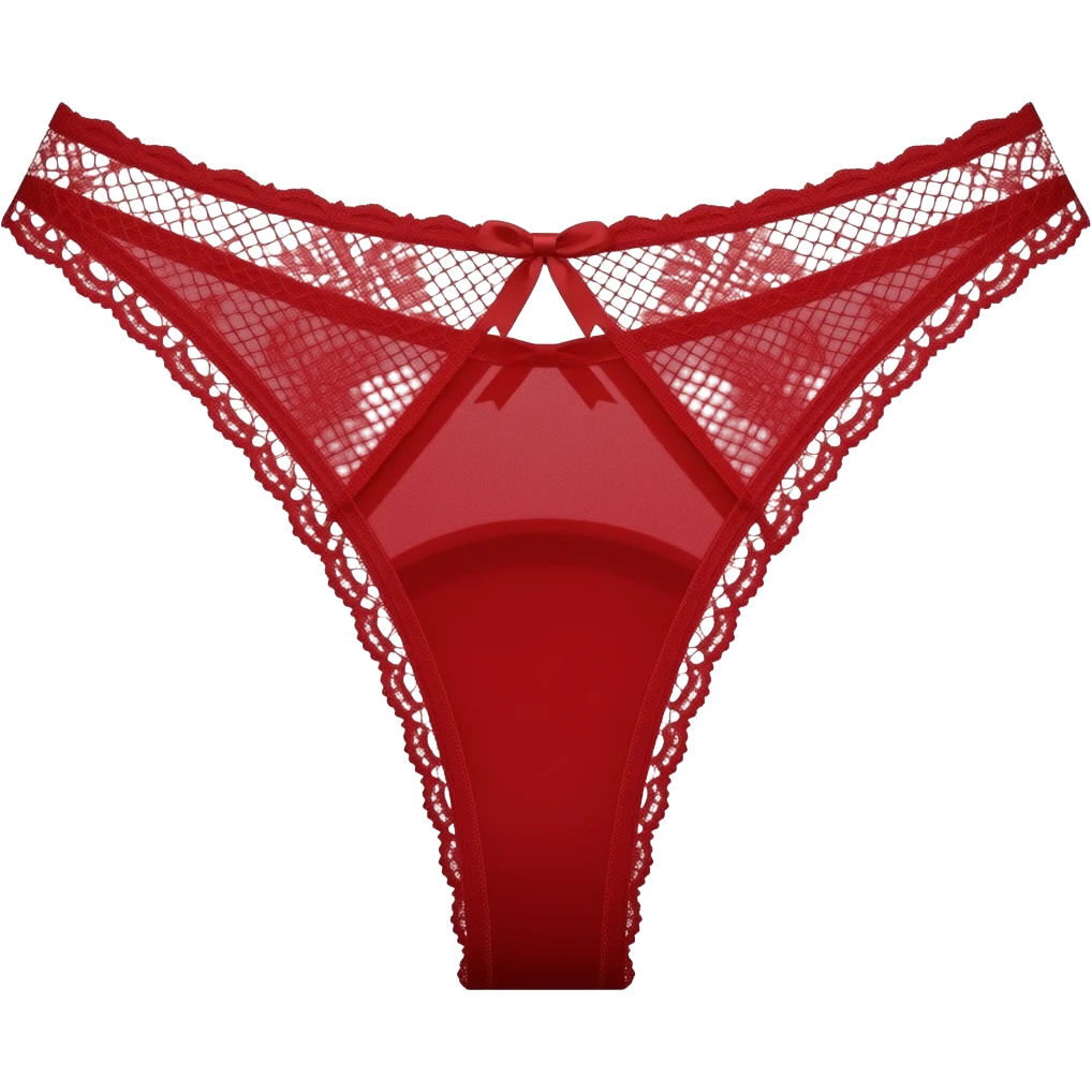 Red lace women’s panties thong emoji emoji