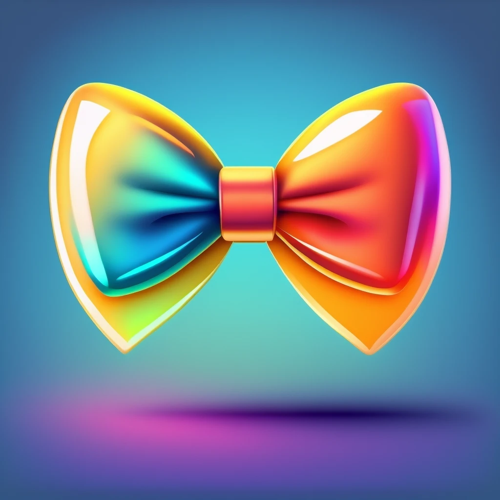 bow emoji, cute and shiny, with a gradient effect emoji