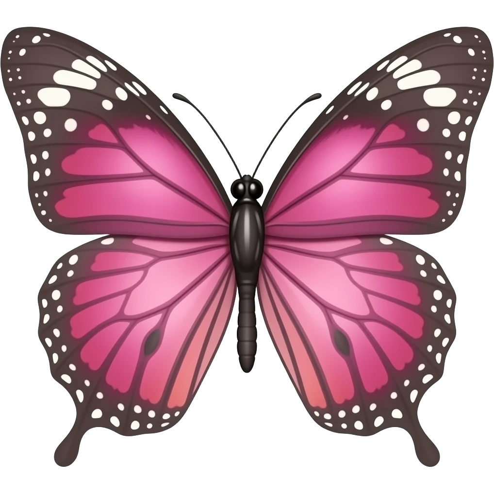Dp   pink butterfly emoji