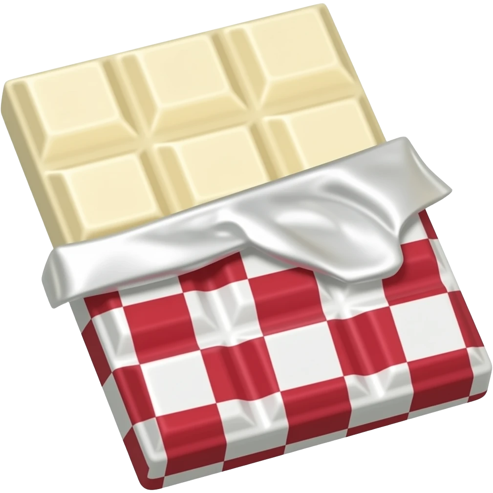 Emoji tablette chocolat  blanc emoji