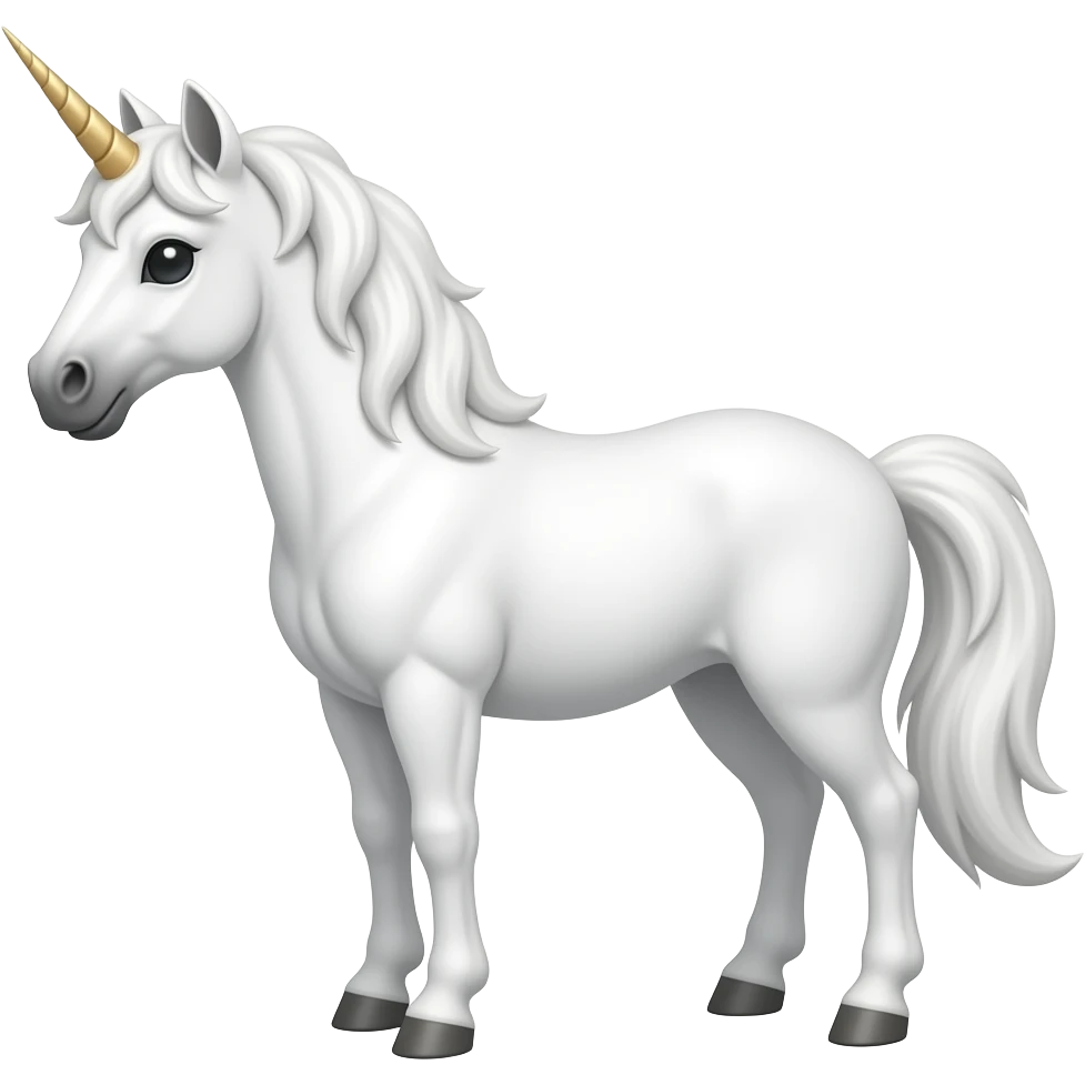 White unicorn without a horn emoji