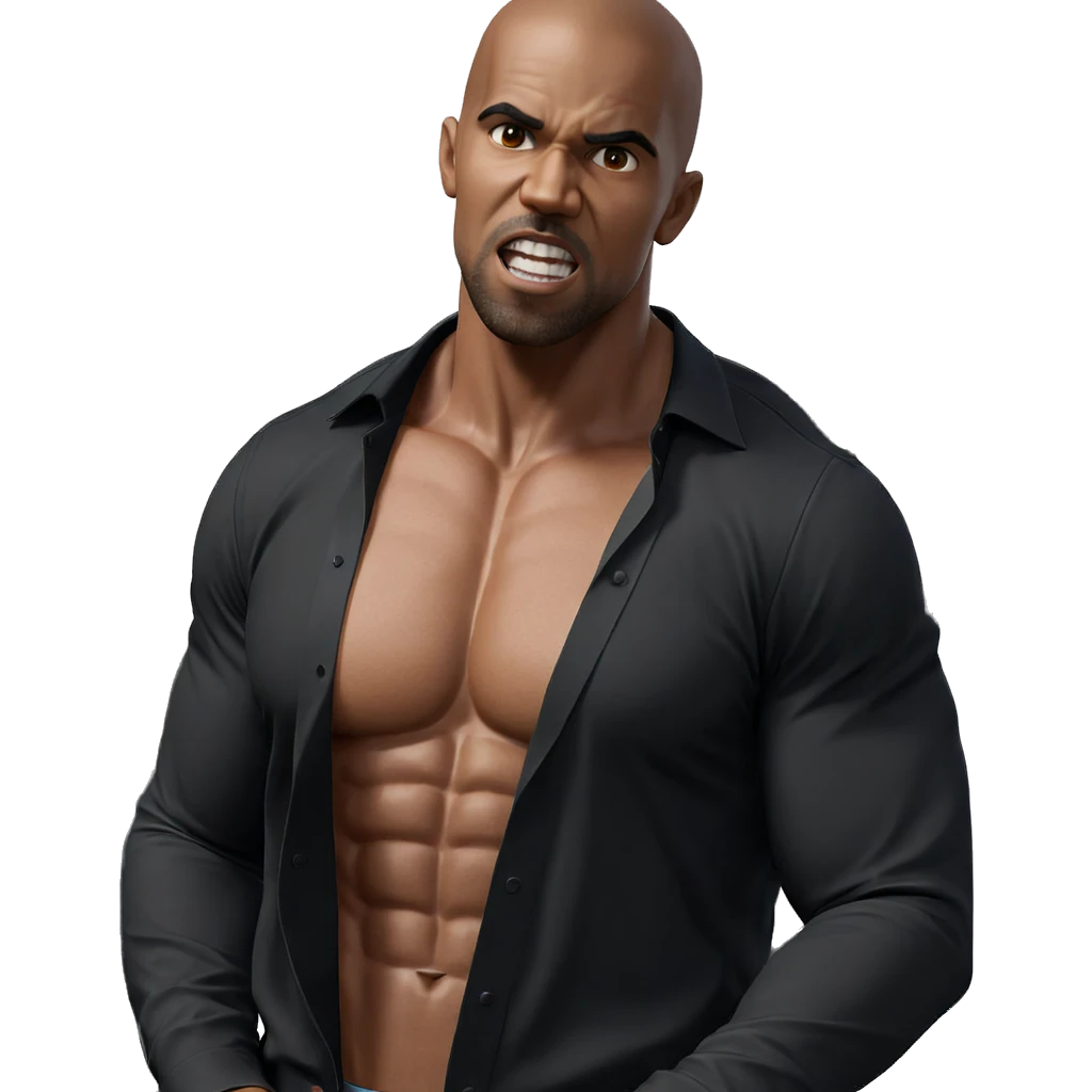 muscular man with open shirt emoji